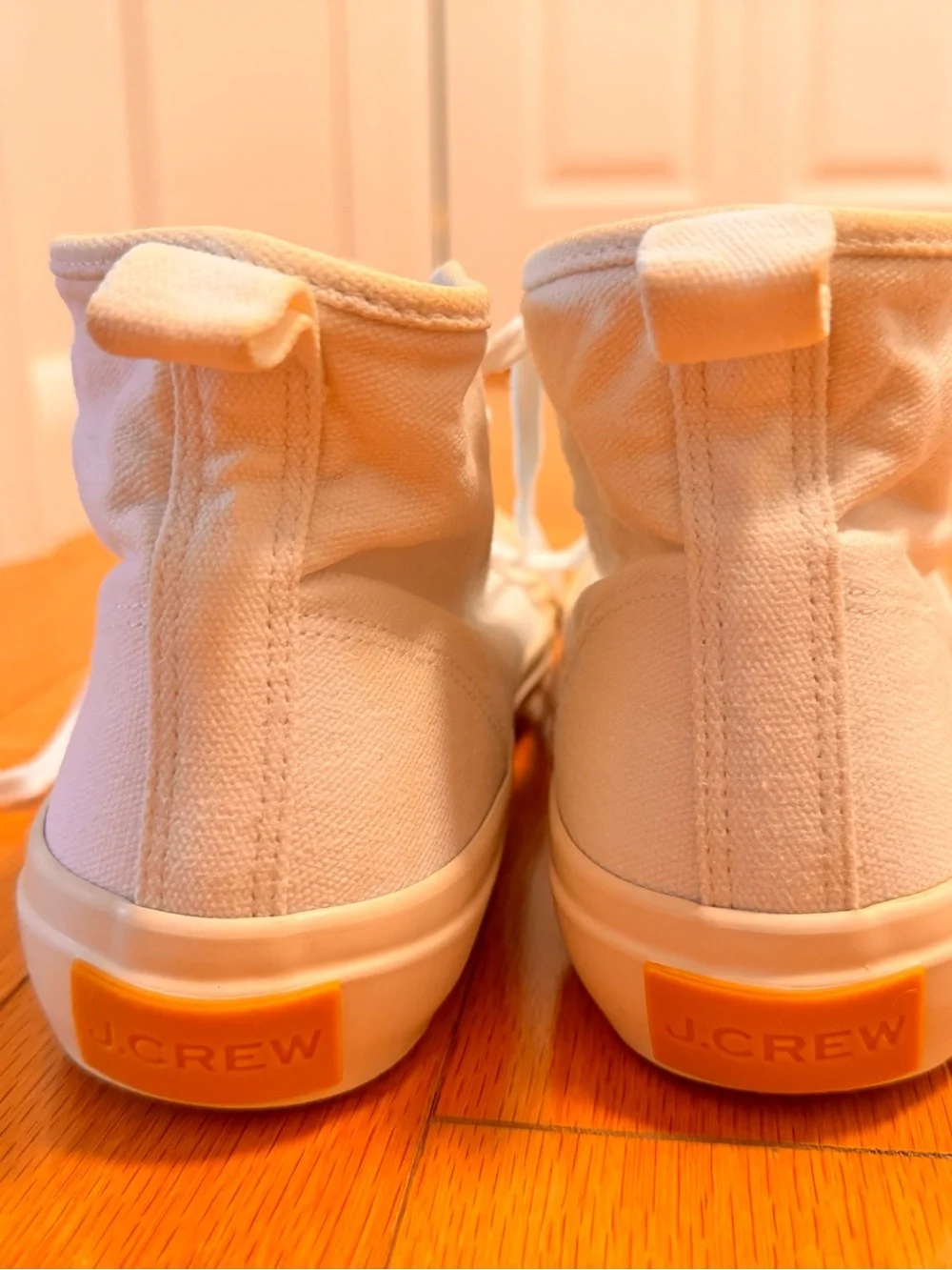 J.Crew Women’s White High-Top Canvas Sneakers